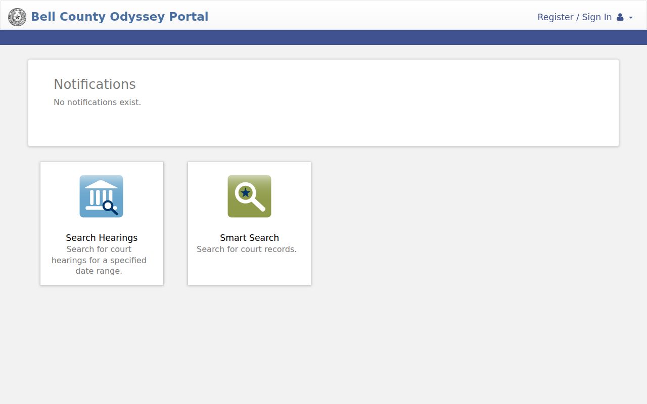 Bell County resident record court portal